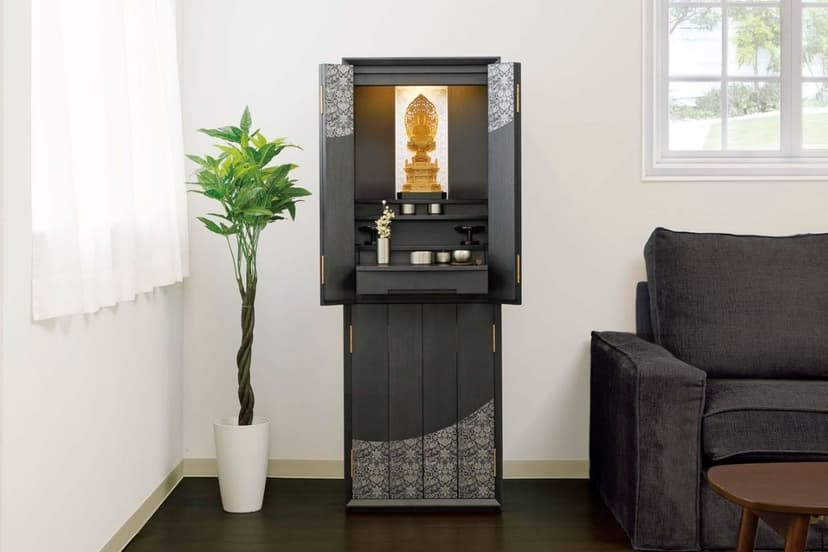 モダン仏壇 リビング設置例